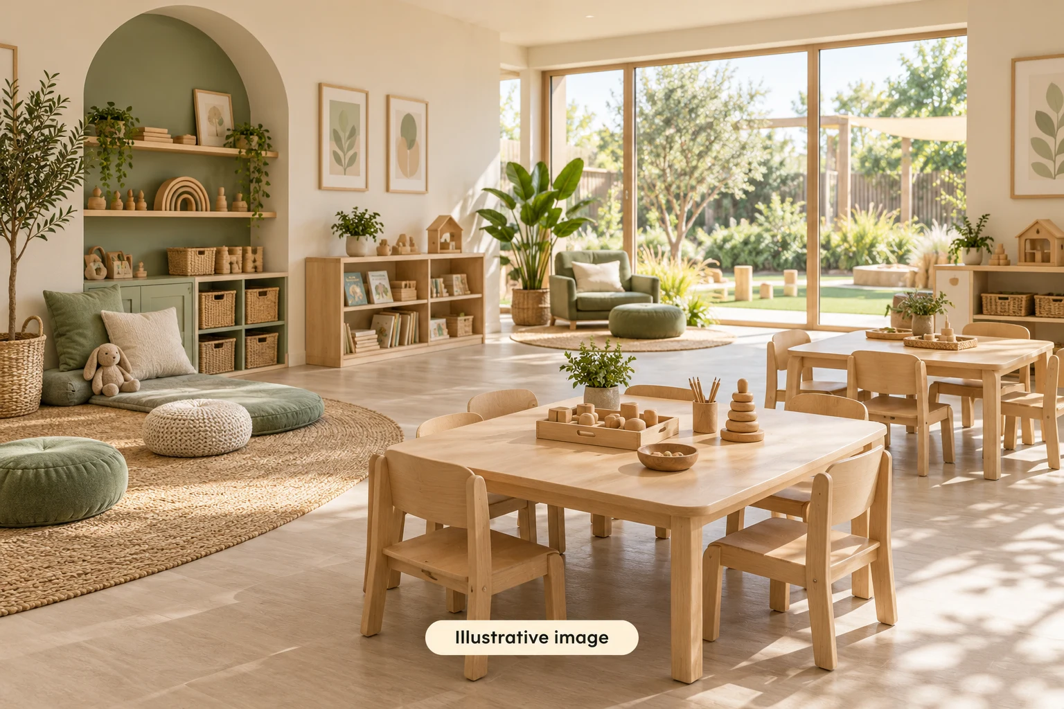 Illustrative image of a nursery classroom; generic category illustration, not the actual premises.